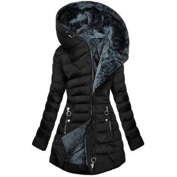 Slim-Fit Cotton Padded Hooded Jacket