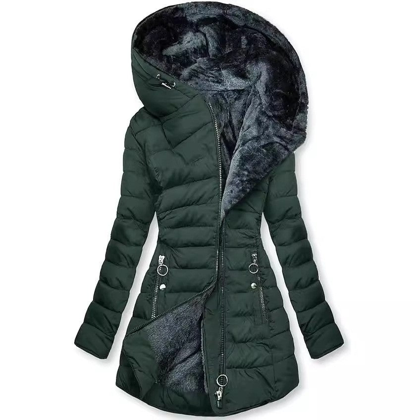 Slim-Fit Cotton Padded Hooded Jacket